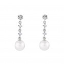 Pendientes para novia en plata y topacios con perlas (79B0602TD1) 1