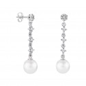 Pendientes de novia en plata y topacios con perlas (79B0603TD1) 2