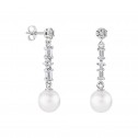 Pendientes de novia plata con topacio y perlas (79B0606TD1) 2