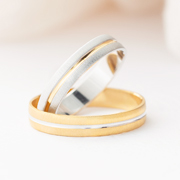 Two-tone gold rings