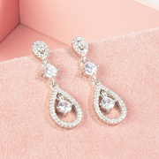 Silver bridal earrings