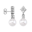 Boucles d'oreilles perles pour la mariée